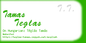 tamas teglas business card