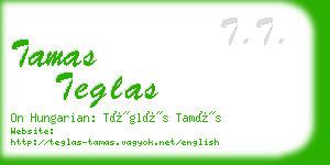 tamas teglas business card